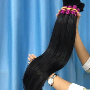 MaxHair גלם בתולה וייטנאם שיער טבעי הרחבות סיטונאי ברזילאי שיער בתפזורת 10A כיתה לא מעובד