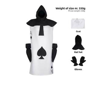 Costume pour homme en polyester HP Echo Cosplay Poker Warrior Club Black Card Halloween Factory Stock - Product Image 2