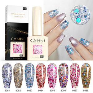 CANNI Originale NUOVA Serie Glitter Smalto Gel per Unghie di Alta Qualità Vendita all'Ingrosso Serie <span class=keywords><strong>Dawn</strong></span> Crystal Flash Supporto OEM - Product Image 1