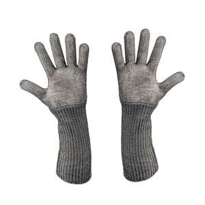 Guantes Qinfan de alambre de acero resistentes a cortes, nivel A9, antiarañazos, para matanza de animales y pescado - Product Image 2