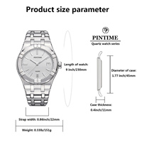 Montre à quartz pour homme avec logo personnalisé OEM ODM, boîtier octogonal en alliage de zinc, cadran quadrillé, bracelet en métal, bracelet en silicone, montre à marque privée