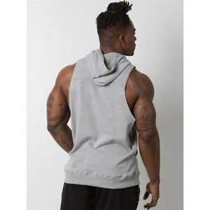 Abbigliamento Quick Dry Sports Multi colore abbigliamento all'ingrosso <span class=keywords><strong>t</strong></span>-<span class=keywords><strong>shirt</strong></span> senza maniche <span class=keywords><strong>con</strong></span> <span class=keywords><strong>cappuccio</strong></span> da uomo ad alta elasticità - Product Image 4