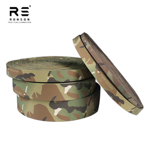 Mc Ngụy Trang Với Logo In <span class=keywords><strong>Polyester</strong></span> Vải Băng 10/20/25/38/50Mm Chiều Rộng Bền Sling Cho Chiến Thuật Áo Ghi Lê Túi Vật Nuôi - Product Image 1