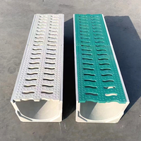 Plastique Construction Extérieur Design industriel Souterrain Résine Canal de drainage linéaire en forme de U Gouttière Drainage en résine