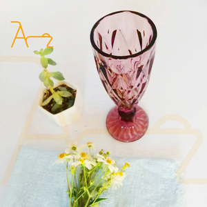 Vintage Colored Crystal Glasses pink Goblet Water Drinking Glasses Set Juice Beer Cup <strong>Luxury</strong> Wedding <strong>champagne</strong> <strong>Flute</strong> - Product Image 6