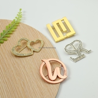 Broches de mode personnalisées pour bijoux, épingles à revers en alliage doré avec initiales ou logo, pour hijab et foulard