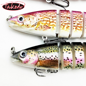 Takedo Hs01a Đa 8 Phần Thu Hút 3 Pcs Trong Một Hộp Phân Khúc Nối Swimbait 3D In Ấn 13.28 Cm Pike Sống Động Như Thật Câu Cá Thu Hút Cứng - Product Image 2