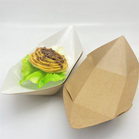 Barquette alimentaire en papier kraft jetable, barquette en papier kraft avec revêtement, barquette en papier pour la restauration rapide