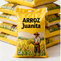 Sacs en plastique tissé PP pour riz, avec fenêtre transparente, impression personnalisée du logo, fabrication en usine, 5-50 kg, thermoscellage, emballage alimentaire, sacs pour riz basmati