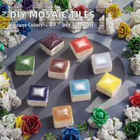 OEM Carreau de mosaïque en céramique moderne de 10mm de couleur mélangée, carré, pour bricolage, mini carreaux de porcelaine pour la maison, la construction de murs et de sols