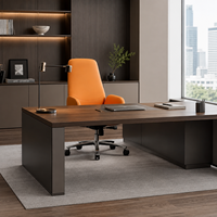 Chaise de bureau ergonomique à dossier haut en cuir PU avec accoudoirs rembourrés, roulettes pivotantes, siège de direction, vente en gros OEM