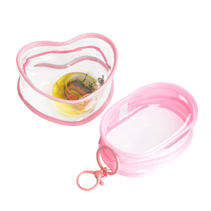 Du lịch mini rõ ràng caddies Túi biểu tượng tùy chỉnh đồ dùng cá nhân <span class=keywords><strong>PVC</strong></span> trong suốt Túi mỹ phẩm Móc chìa khóa hình thu gom Keychain - Product Image 5