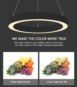 Đèn chùm LED tròn treo trần kiểu dáng đơn giản, điều chỉnh độ sáng 3 chế độ màu, trang trí nhà cửa mới cho phòng khách, khách sạn - Product Image 5