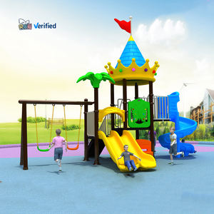 Juego de columpios de tobogán de jardín de infantes de plástico Multicolor, Material de acero, equipo de jardín para niños al aire libre para <span class=keywords><strong>parques</strong></span> de aventura - Product Image 2