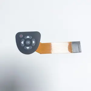 Interruptor de teclado de membrana de folha para PC Touchgoal, teclado macio e flexível FPC de cobre com um botão à prova d'água, equipamento de telecomunicações