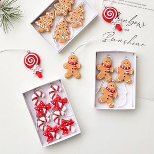 <b>Gingerbread</b> Man Cane & Lollipop Candy Set Pendant Christmas Tree Diy <b>Decoration</b> Ornaments - Product Image 3