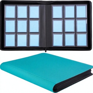 Carpeta de piel sintética con cremallera y 12 bolsillos para tarjetas coleccionables, con <span class=keywords><strong>384</strong></span> bolsillos, álbum de tarjetas impermeable para MTG, YuGiOh, TCG - Product Image 6
