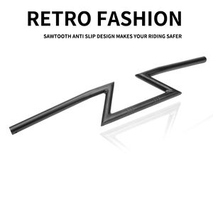 Bán Buôn Chất Lượng Cao Xe Máy Phụ Kiện Phổ Retro Sửa Đổi Bộ Phận Màu Đen Z-Bar 7/8 22Mm Kéo Tay lái - Product Image 4