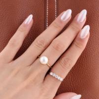 Bague de fiançailles solitaire ronde en diamant cultivé en laboratoire certifié IGI, or 14k 18k, diamants créés en laboratoire VVS, bijoux pour femmes