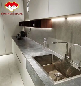 Quảng Đông ánh sáng màu xám thạch anh đá Bàn bóng bê tông xi măng thạch anh cho bàn và đảo - Product Image 4