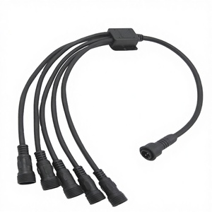 3P Y-Type IP65-IP68 Waterproof Power <b>Adapter</b> with Copper Contacts and Nylon Housing for Outdoor LED Modules-AOHUA - Product Image 3