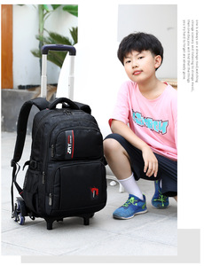 Junior School <b>Backpack</b> Student High College Trolli Trolley Trolly School Bag 2 Wheels 6 Wheels Climbing Stairs <b>Backpack</b> for Scho - Product Image 2