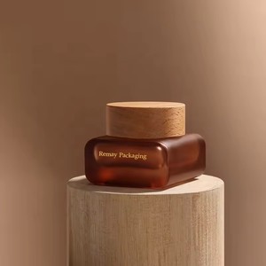 Bouteilles et pots cosmétiques bruns pour crème visage avec pompe pulvérisatrice, contenant en plastique, couvercle en plastique 30g/50g 30ml/50ml - Product Image 4