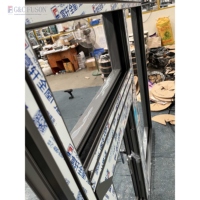 Ventana Abatible de Estilo Europeo, Ventana Abatible Interior de Aluminio y Acero Inoxidable, Ventana de Aluminio con Vidrio Antihuracanes