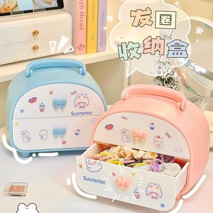 Sucreries Hair Accessory Storage <b>Box</b> With Drawers For Desk <b>Makeup</b> Jewelry Organizing Pink Blue - Product Image 1