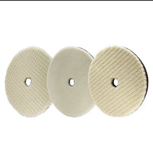 Esponja de pulido para coche de 6/7 pulgadas (150 mm), 3 pasos, almohadilla de pulido de lana corta, alta calidad, eficiente, superficie lisa, 100% lana - Product Image 1