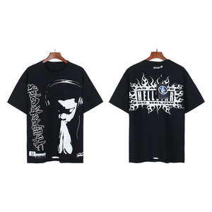 <span class=keywords><strong>T</strong></span>-shirt homme personnalisé, streetwear, imprimé, coupe ample, 100% coton, unisexe, vintage, effet délavé - Product Image 2
