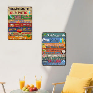 Panneau <span class=keywords><strong>en</strong></span> étain vierge personnalisé imprimé UV, 20*30cm, 15*20cm, prix usine, faible MOQ, affiche métallique vintage, panneau de bienvenue <span class=keywords><strong>en</strong></span> étain - Product Image 5