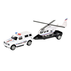 Ensemble de voitures jouets en métal moulé sous pression, camion, <span class=keywords><strong>remorque</strong></span>, Diecast, jouet, pour enfants (voiture de Police, moteur de feu, camping-Car), paquet cadeau - Product Image 5