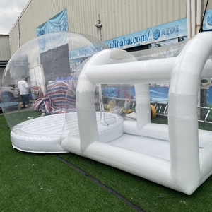Outdoor <strong>Inflatable</strong> Igloo Dome Tent Transparent PVC <strong>Inflatable</strong> Bubble <strong>Bounce</strong> <strong>House</strong> With Base