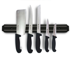 ブラック磁気ナイフストリップホルダープラスチック磁気ナイフラックブラックナイフストリップ磁気ツールホルダーストリップバー - Product Image 2