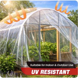 Clear <b>Plastic</b> <b>Sheeting</b> 5 Ft X 100 Ft 10 Mil Heavy Duty <b>For</b> Construction Painting <b>Greenhouse</b> Farm Use - Product Image 2