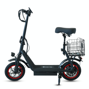 Nouveau modèle populaire de trottinette pliable avec siège, hauteur réglable, panier, longue autonomie, stock entrepôt UE, pour adulte V12 Pro - Product Image 1
