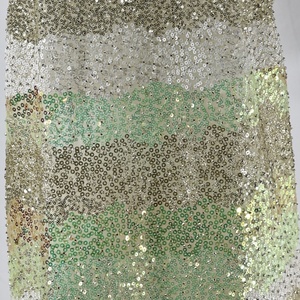 French Blossom Floral <strong>Pattern</strong> Beaded <strong>on</strong> Soft Tulle Embroidery Sequin Guipure Lace Fabric for Kids - Product Image 4