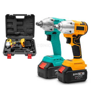 Clé à chocs électrique sans balais 21V sans fil batterie Li-ion industrielle bricolage haute qualité 520NM couple maximal 4.0Ah kit d'outils - Product Image 1