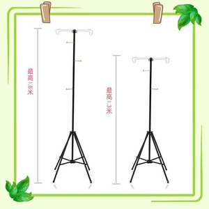 Support de lampe pliable pour camping en plein air, trépied noir portable de 185cm pour pique-nique, barbecue, outils de survie - Product Image 3