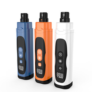 Lima de uñas LED para mascotas, eléctrica recargable, para gatos y perros, azul, naranja, blanco, material ABS - Product Image 1