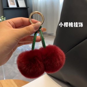 Porte-clés boule en fausse fourrure <span class=keywords><strong>de</strong></span> lapin, pompon en peluche, jouet en peluche, nouveau style - Product Image 4