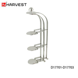 Plateau <span class=keywords><strong>de</strong></span> service à gâteau pliable en métal <span class=keywords><strong>de</strong></span> luxe à 3 niveaux, plateau à <span class=keywords><strong>dessert</strong></span> moderne pour hôtel, mariage, Noël, ensemble <span class=keywords><strong>de</strong></span> nourriture pour le café, support à gâteau en métal - Product Image 3