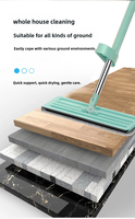 Vadrouille plate pliable en microfibre pour le nettoyage des sols Offre Spéciale paresseux