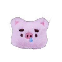 Porte-clés en peluche cochon de dessin animé, mignon cochon qui couine, poupée en peluche tête de cochon, pendentif pour sac à dos de couple, ornement