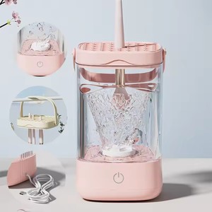 Nettoyeur de pinceaux de maquillage électrique portable avec prise USB, rechargeable, outil de nettoyage automatique des pinceaux de maquillage - Product Image 5