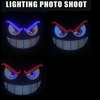 Panneaux d'écran LED RHINO, phares Devil Eyes, système d'affichage double mode, feux de voiture dynamiques Devil Eye, décoration de fenêtres stable