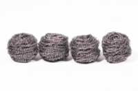 Éponge à récurer en fil d'acier inoxydable durable de haute qualité, personnalisable, marque Anber, forme boule, pour usage en cuisine, prix usine