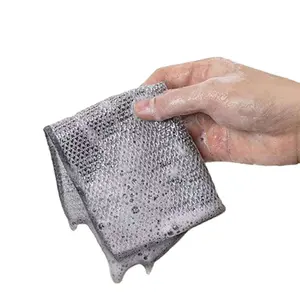 Magic Reinigingsdoek Keuken Afwassen Handdoek Metaal Staaldraad Reinigingsdoek Voor Afwasmiddel