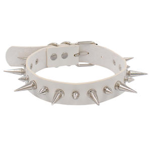 قلادة بانك روك مرصعة، طراز هاراجوكو، من الجلد النباتي، طوق عنق قوطي - Product Image 6